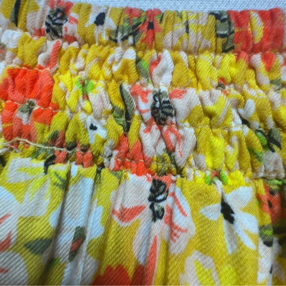 Arizona Jean Co. Womens Floral Midi Maxi Sundress XXL Yellow Asymmetrical Summer - Picture 13 of 16